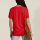 Cat Round Neck Dropped Shoulder T-Shirt