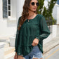 Swiss Dot Flounce Sleeve Blouse