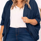 Plus Size Ribbed Cocoon Cover Up