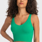Deep V-Neck Crop Sports Bra in Assorted Colors