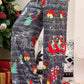 Christmas SANTA'S SLED Straight Leg Pants