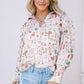 Printed Collared Neck Long Sleeve Shirt