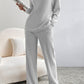 NotSoBasic Ribbed V-Neck Top and Pants Lounge Set