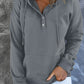 Full Size Dropped Shoulder Long Sleeve Hoodie with Pocket
