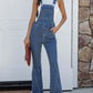 Full Size Raw Hem Denim Overall