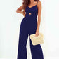 BeautifyJumpers Smocked Spaghetti Strap Wide Leg Jumpsuit