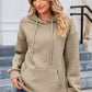 Full Size Dropped Shoulder Pocketed Hoodie