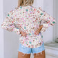 Printed Collared Neck Long Sleeve Shirt
