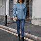 Frill Button Up Flounce Sleeve Blouse