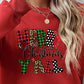 Merry Christmas Ya'll Letter Graphic Round Neck Long Sleeve Sweatshirt