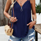 Eyelet V-Neck Double Strap Cami