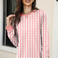 Printed Round Neck Long Sleeve Sweatshirt