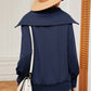 Half Zip Lantern Sleeve Sweatshirt