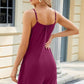 Scoop Neck Cami Romper with Pockets