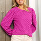 BiBi Round Neck Brushed Checker Top - Brand BiBi