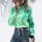 Tie-Dye Quarter Zip Dropped Shoulder Sweatshirt