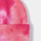 Tie-Dye Cuffed Rib-Knit Beanie Hat