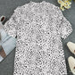 Women's Full Size Printed Smocked Mock Neck Blouse