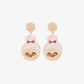 Christmas Rhinestone Alloy Mrs. Claus Earrings