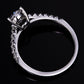 1 Carat Moissanite 925 Sterling Silver Side Stone Ring 💜