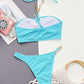 BEACHIN' Halter Neck Chain Detail Two-Piece Bikini Set