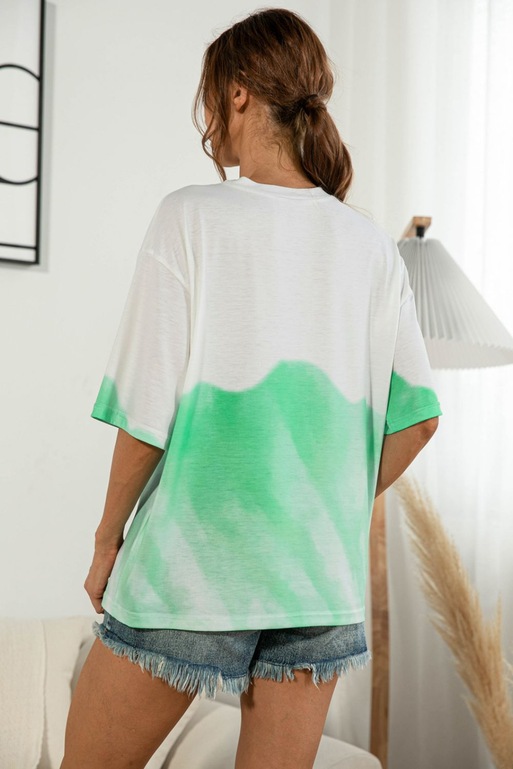 Women's Tie-Dye Round Neck Tee Shirt