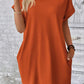 Pocketed Round Neck Short Sleeve Dress