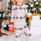 LITTLE KIDS UNISEX Snowflake Pattern Christmas Top and Pants Set SZ 4T-12Y