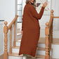 Cable-Knit Open Front Cardigan with Pockets