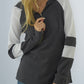 Waffle-knit Raglan Sleeve Zipper Front Hoody