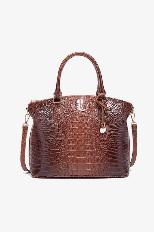 Ava Mea PU Croc Leather Handbag