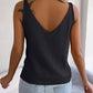 Cable-Knit Scoop Neck Knit Vest