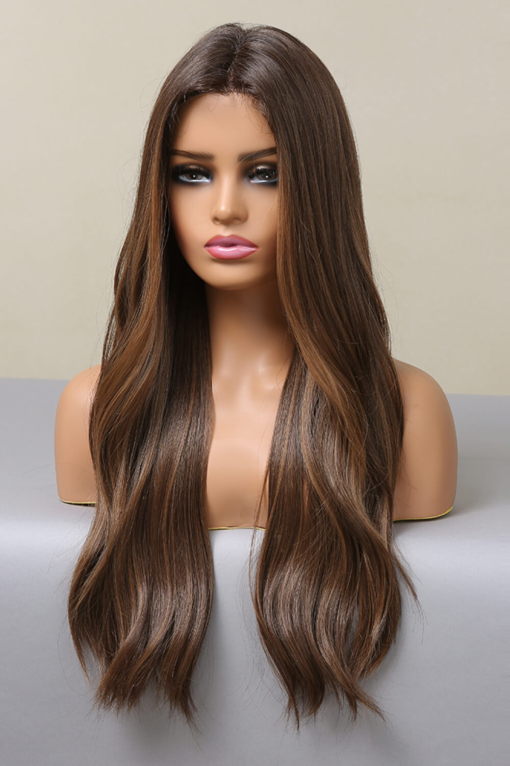 13*2" Women's Lace Front Wigs Synthetic Long Wave 26" Heat Safe 150% Density