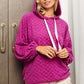 BiBi Brushed Checker Drawstring Long Sleeve Hoodie - Brand BiBi