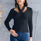 Halter Neck Long Sleeve Sweater