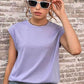 Women's Round Neck Cap Sleeve Top