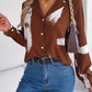Printed Collared Neck Button Up Shirt