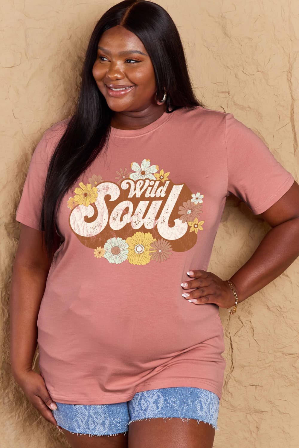 Malibu Dreams Simply Love Full Size WILD SOUL Graphic Cotton T-Shirt