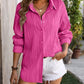 Button Up Dropped Shoulder Shirt