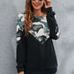 Camouflage Round Neck Long Sleeve Sweatshirt