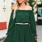 Frill Off-Shoulder Flounce Sleeve Dress