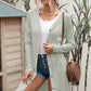 Button Down Long Sleeve Longline Cardigan