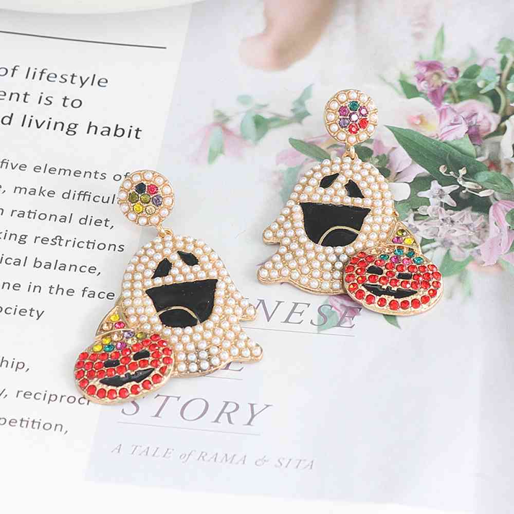 Halloween Ghost Rhinestone Alloy Earrings