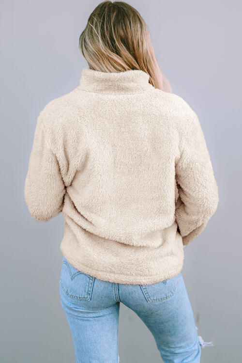 SoComfy Beige Leopard Snap Down Pocketed Collared Neck Jacket