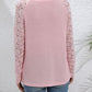 Half Button Raglan Sleeve Blouse