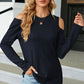 Round Neck Cold Shoulder T-Shirt