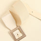Ivory or Chestnut PU Leather Belt