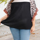 Plus Size Printed Color Block Ruffled Blouse