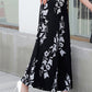 Women's Full Size Floral Elastic Waist Culottes