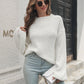 Round Neck Dropped Shoulder Sweater